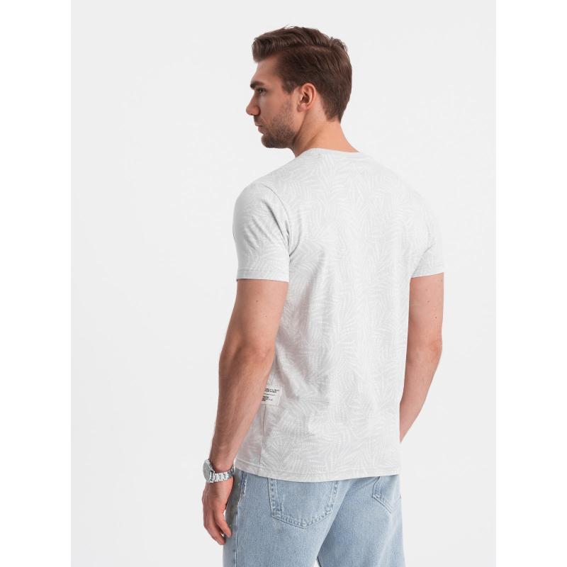 Pánske tričko s celoplošnou potlačou V1 OM-TSFP-0182 sivá