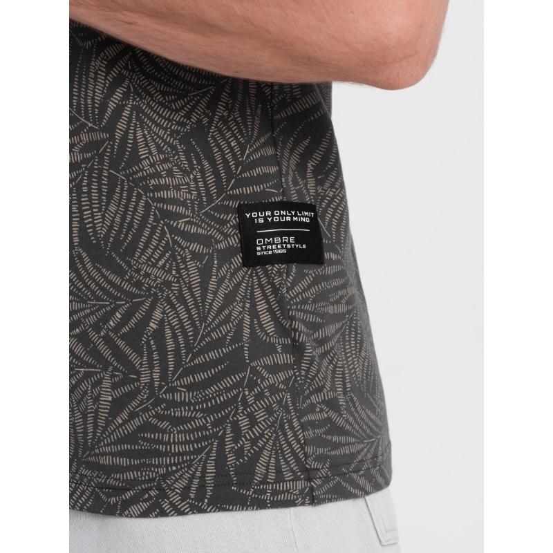 Pánské tričko s celoplošným potiskem V1 OM-TSFP-0182 grafitové