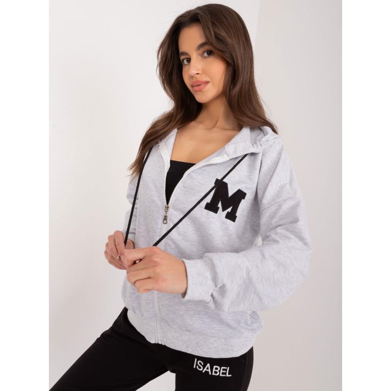 Dámský komplet s kalhotami šedý