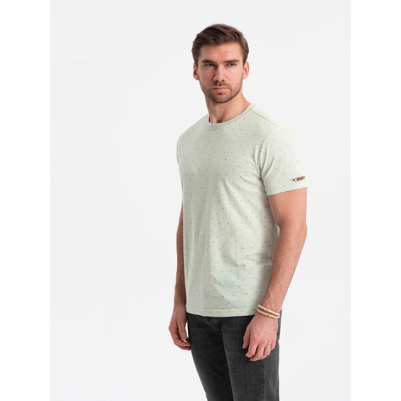 Pánske tričko BASIC s ozdobným efektom V4 OM-TSCT-0178 zelená