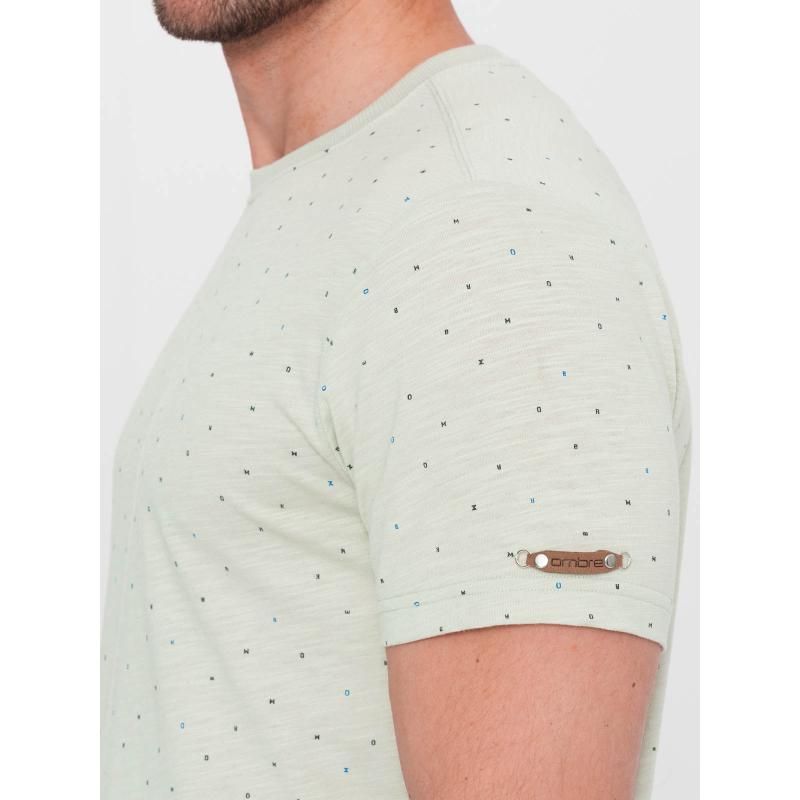 Pánske tričko BASIC s ozdobným efektom V4 OM-TSCT-0178 zelená