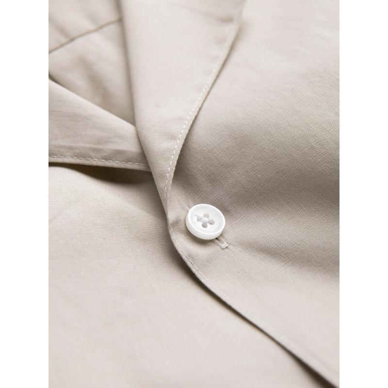 Pánská košile s krátkým rukávem a kubánským límcem V7 OM-SHSS-0168 krémová 