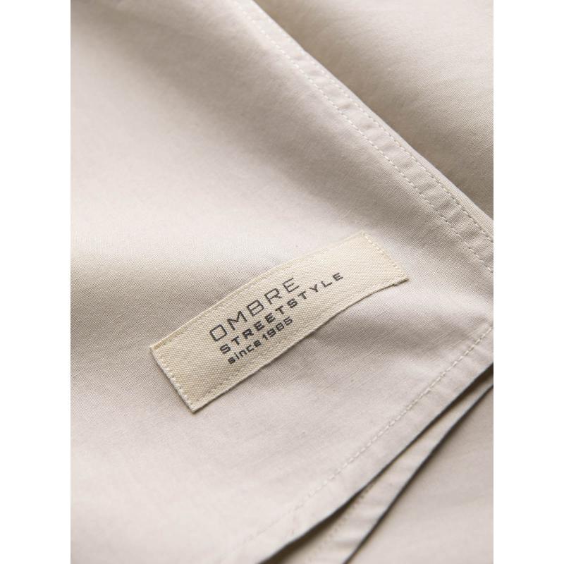 Pánská košile s krátkým rukávem a kubánským límcem V7 OM-SHSS-0168 krémová 