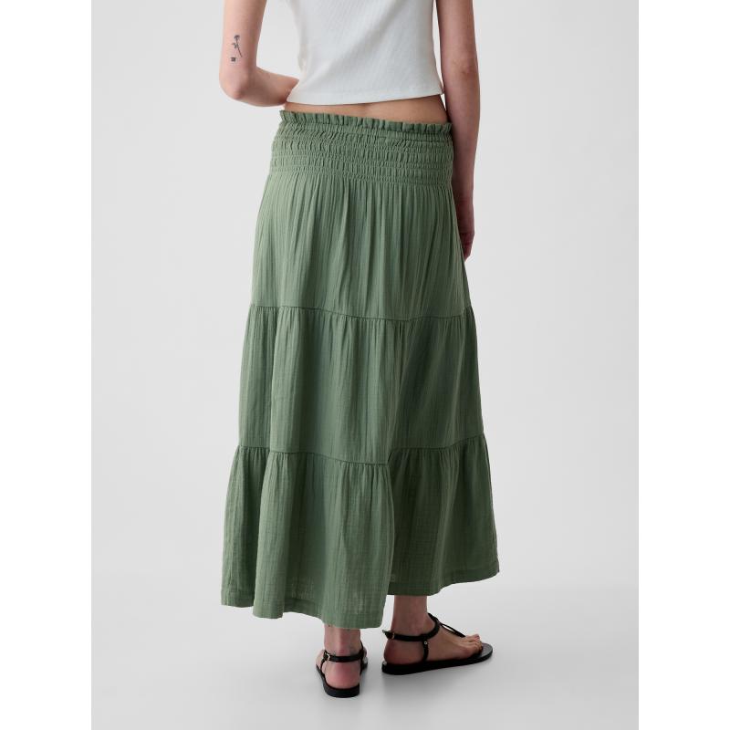 Mušelínová maxi sukňa