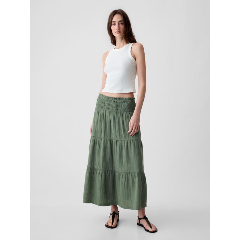 Mušelínová maxi sukňa