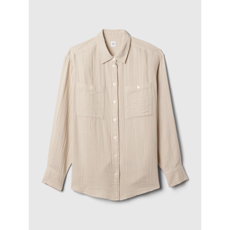 Nadrozmerné mušelínové tričko