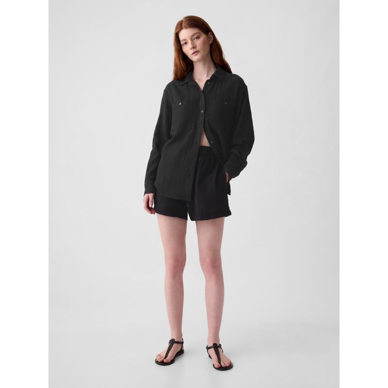 Nadrozmerná mušelínová košeľa