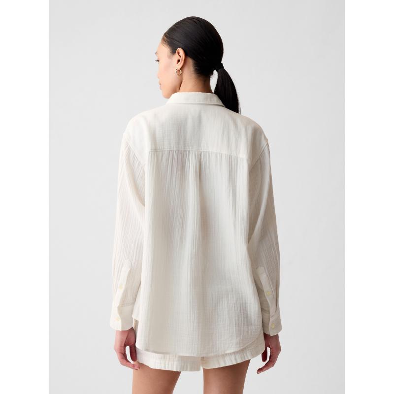 Nadrozmerná mušelínová košeľa