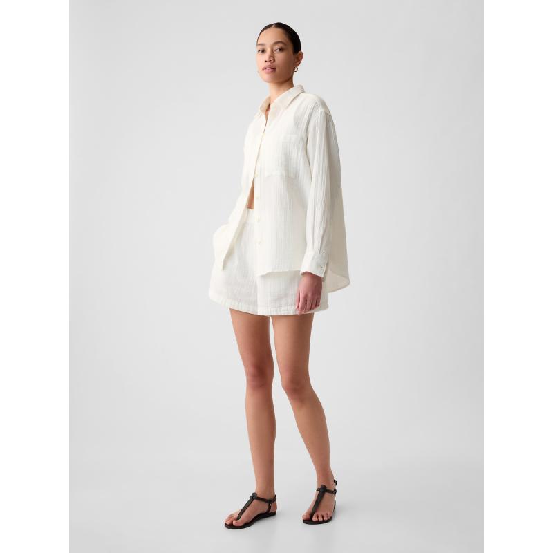 Nadrozmerná mušelínová košeľa