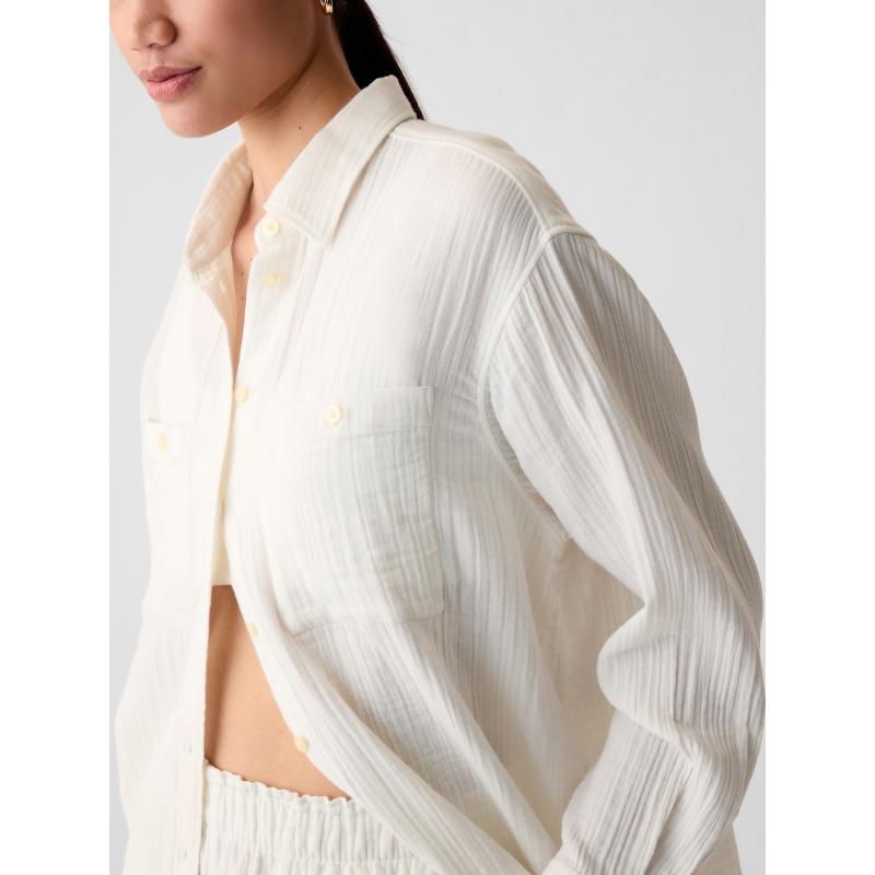 Nadrozmerná mušelínová košeľa