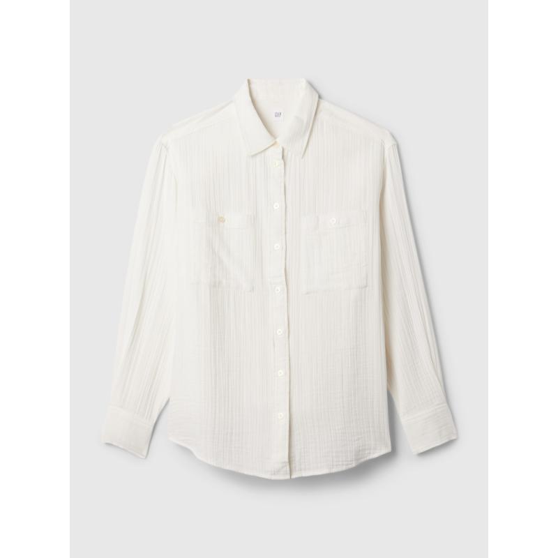 Nadrozmerná mušelínová košeľa