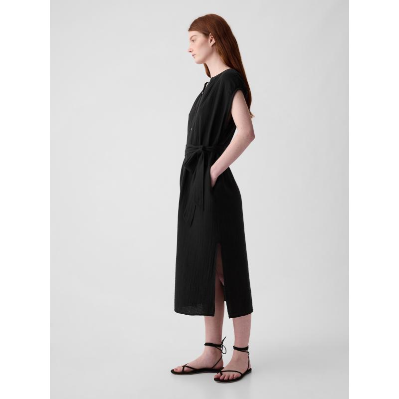 Mušelínové midi šaty