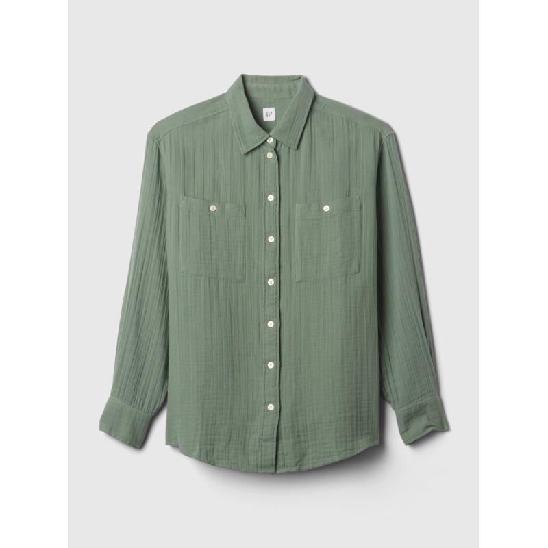 Nadrozmerné mušelínové tričko