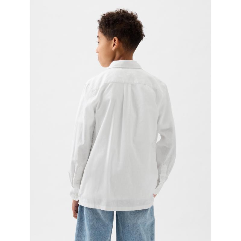 Dětská lněná košile oxford