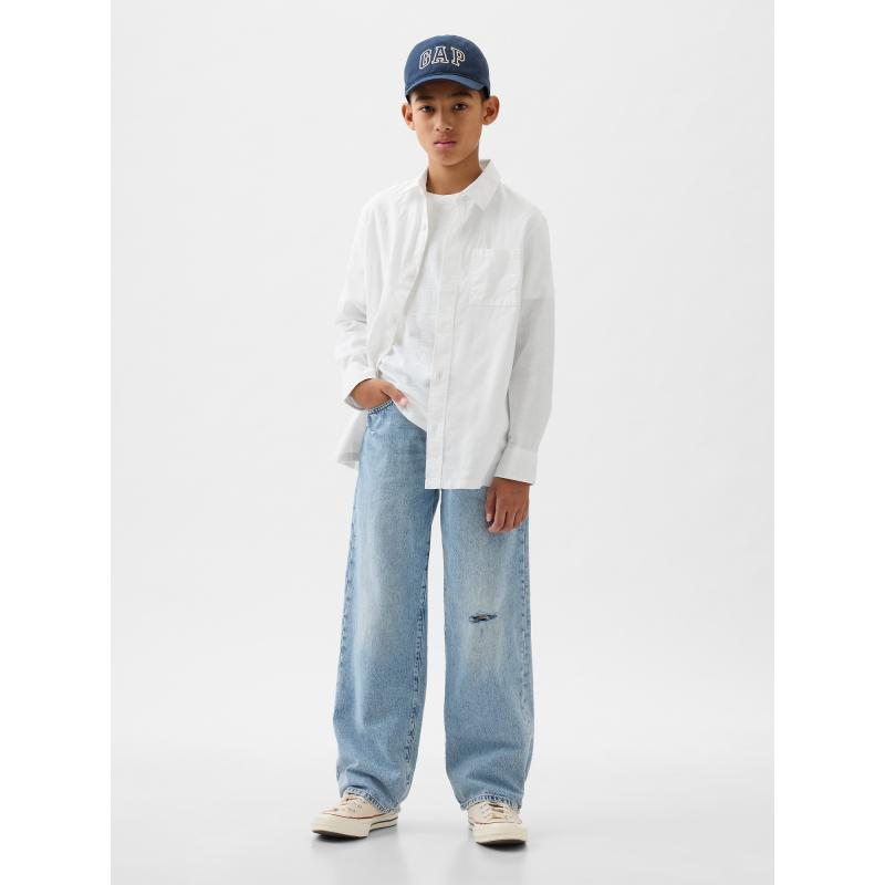 Dětská lněná košile oxford