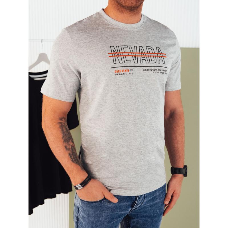 Férfi póló ERA szürke színnel nyomtatva