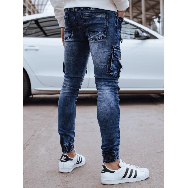 Pánské džíny cargo modré