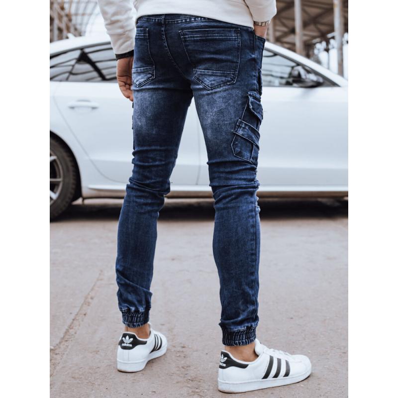 Pánske cargo džínsy modré