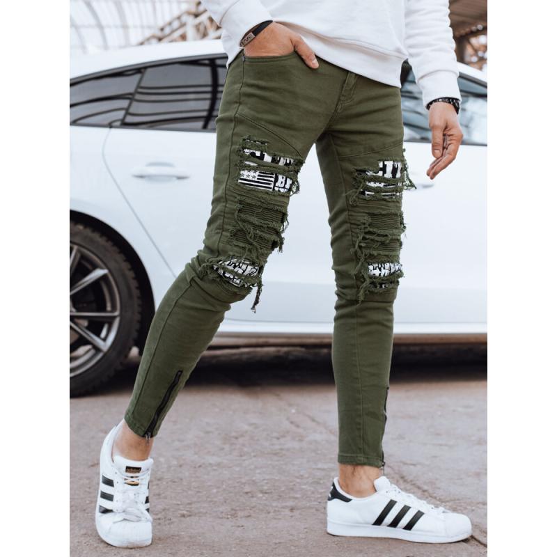 Pánske džínsy zelené