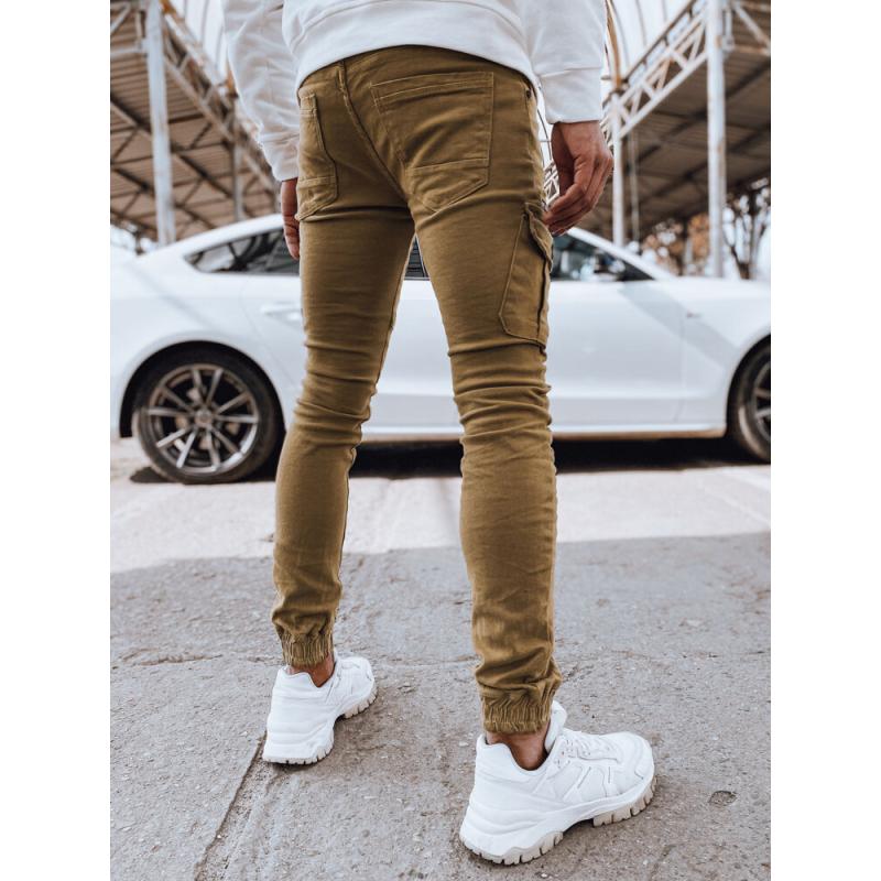 Férfi kamel színű cargo farmer