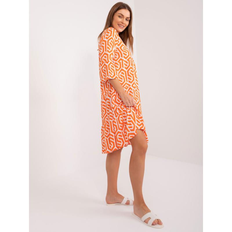 Női 3/4 ujjú ruha SUBLEVEL narancssárga