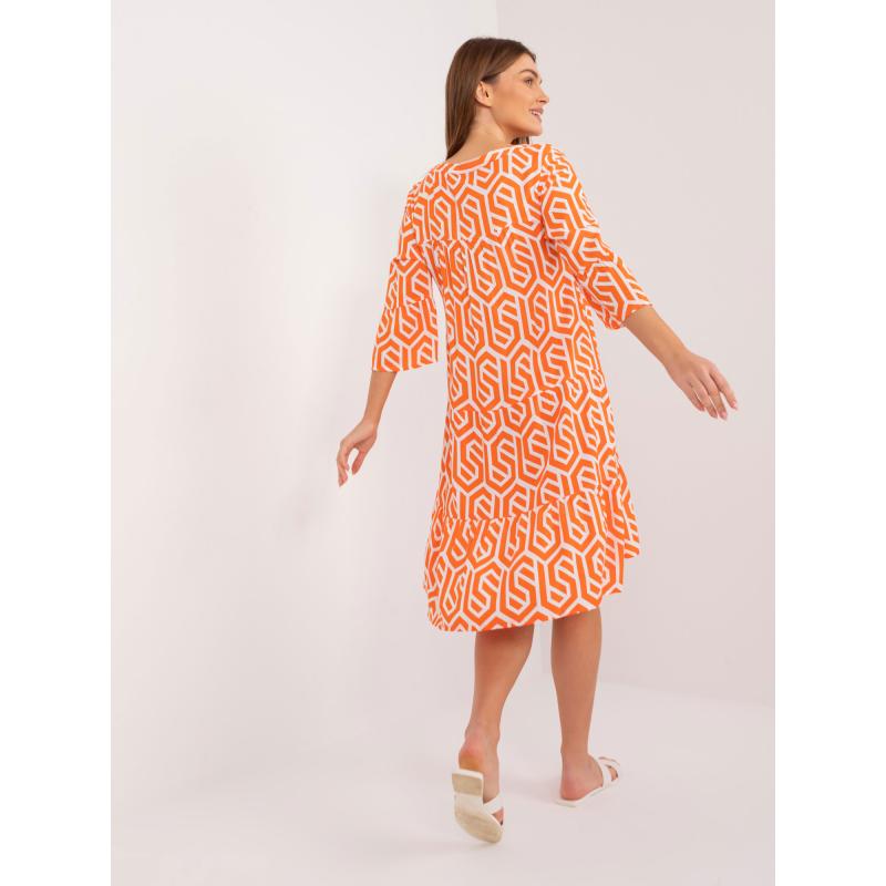 Női 3/4 ujjú ruha SUBLEVEL narancssárga