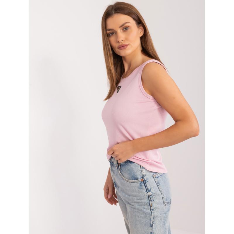 Női csíkos felső foltos világos rózsaszín