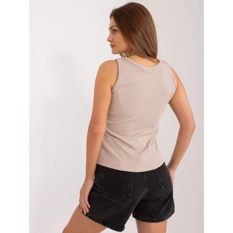 Női szabott felső sötétbézs