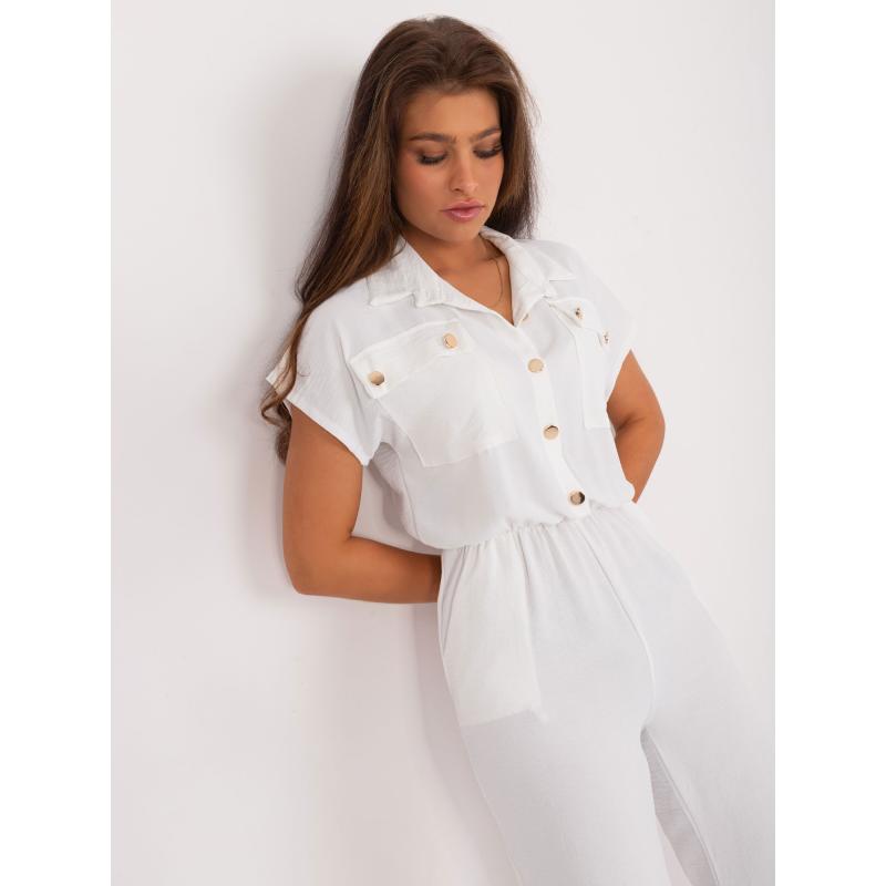 Női öltöny rugalmas derékkal fehér