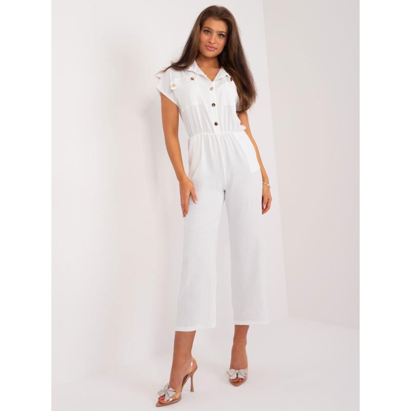 Női öltöny rugalmas derékkal fehér