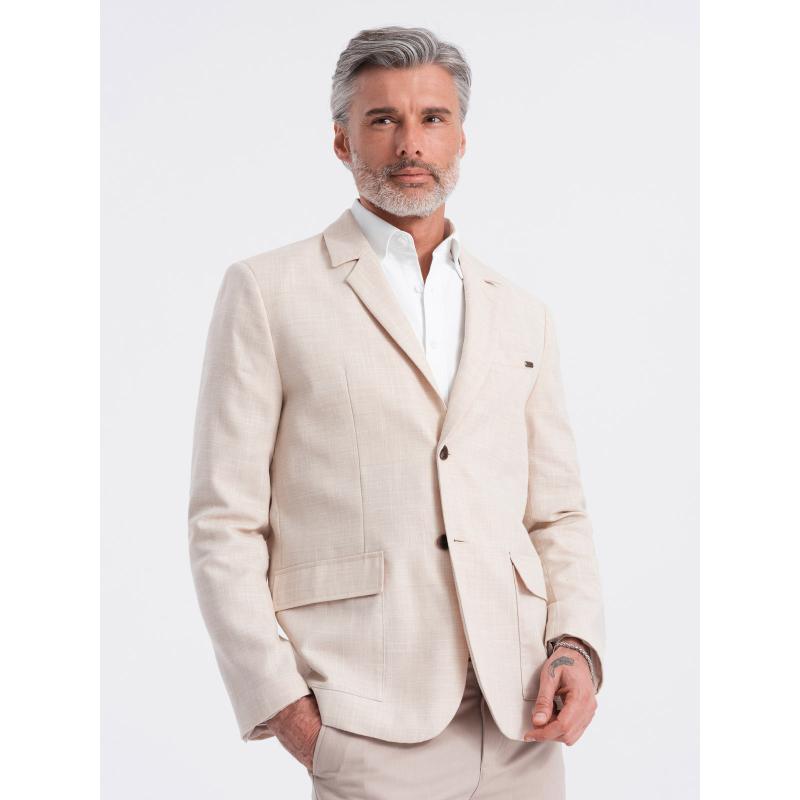 Pánské sako REGULAR střihu krémové 