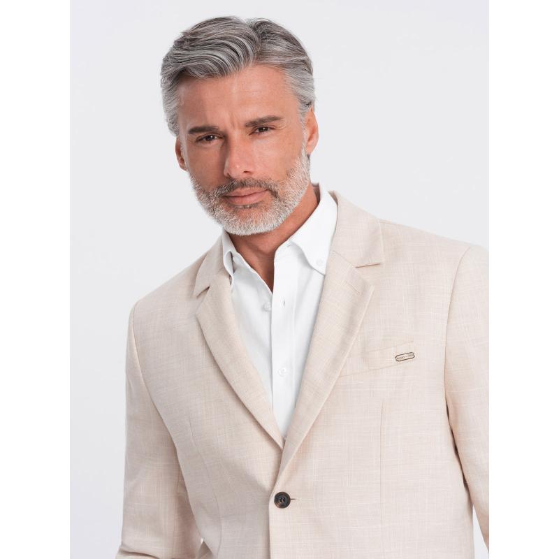 Pánské sako REGULAR střihu krémové 