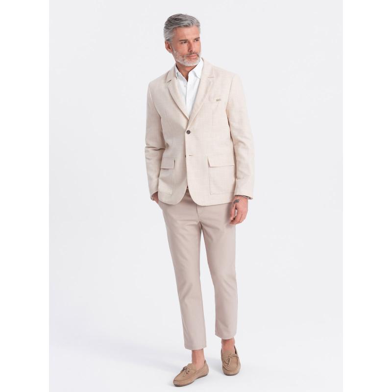 Pánské sako REGULAR střihu krémové 