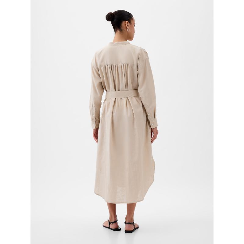 Vászon midi ruha