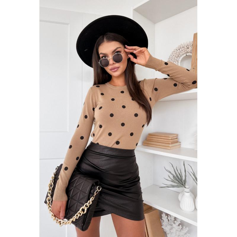 Női pulóver Athena camel