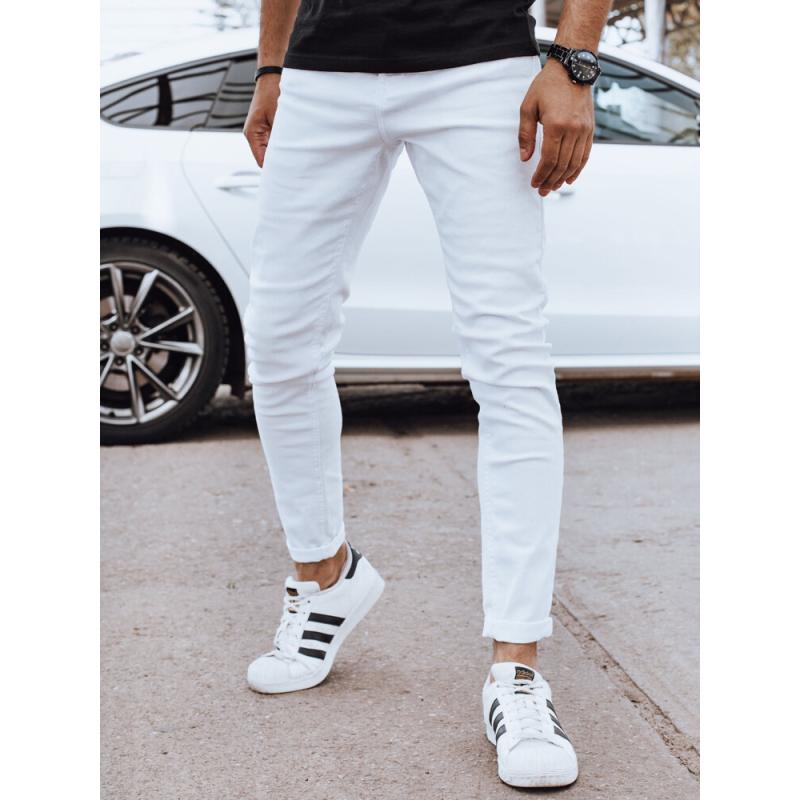 Pánské džínové kalhoty bílé
