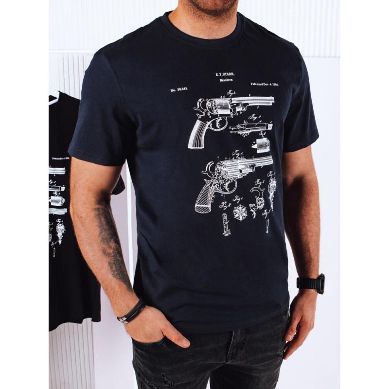 Pánské tričko s potiskem námořnická modř