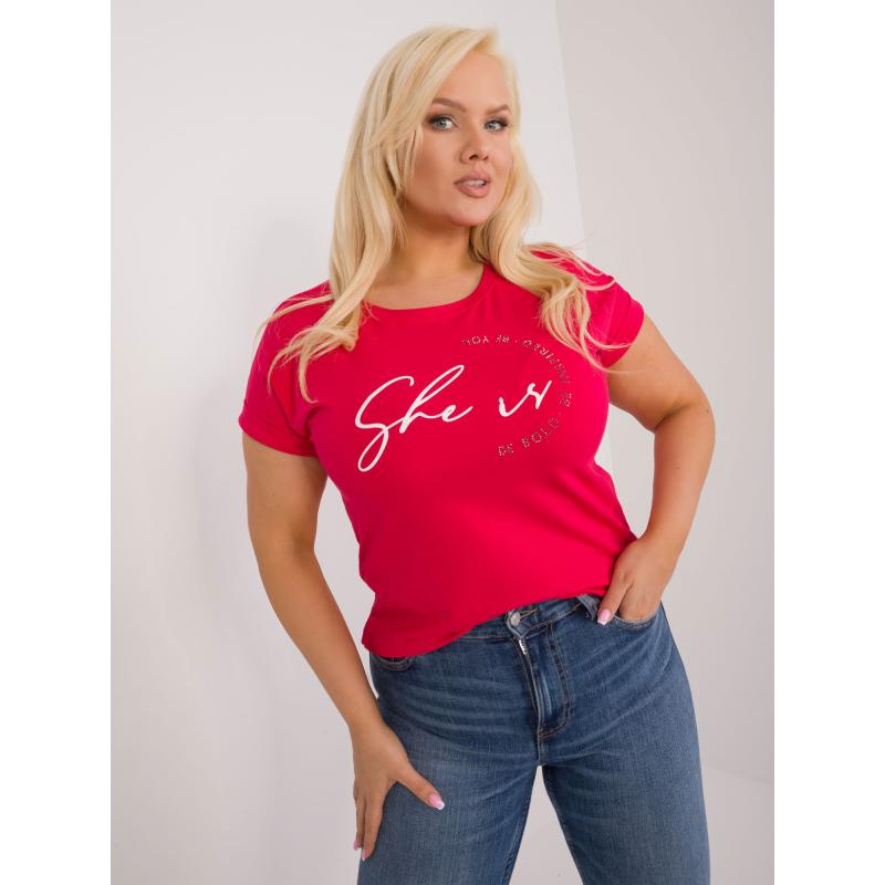 Női plus size póló piros