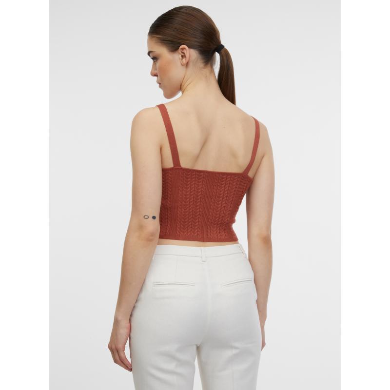 Hnědý dámský top