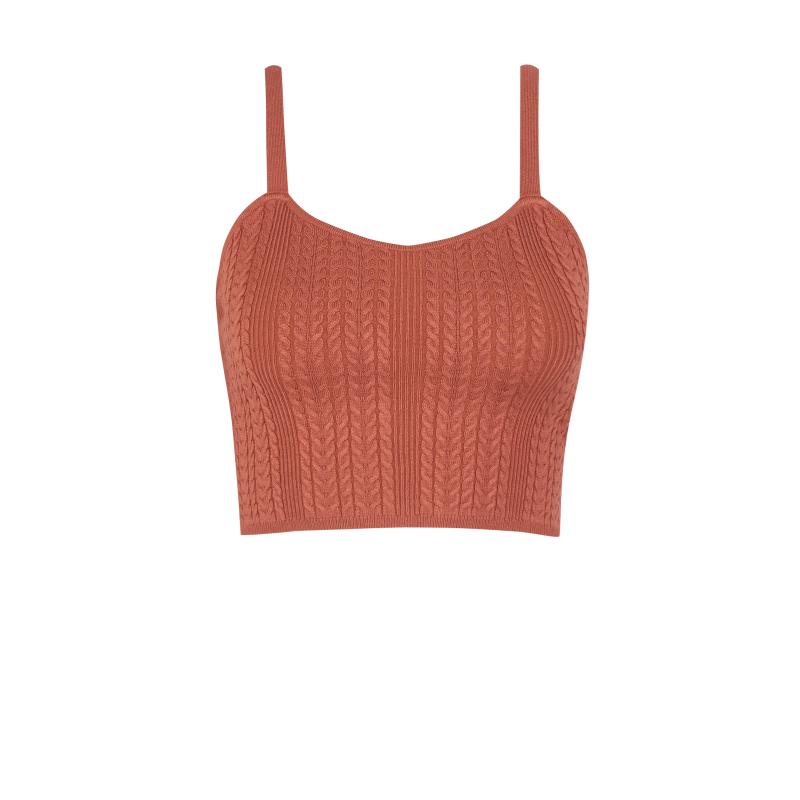 Hnědý dámský top