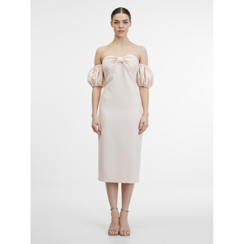 Béžové dámské šaty