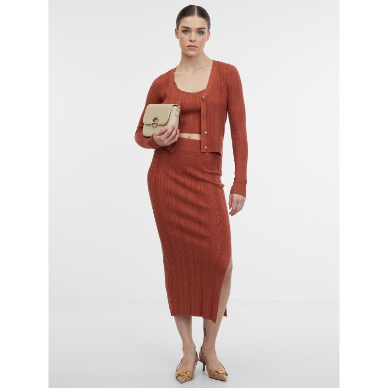 Hnědý dámský kardigan