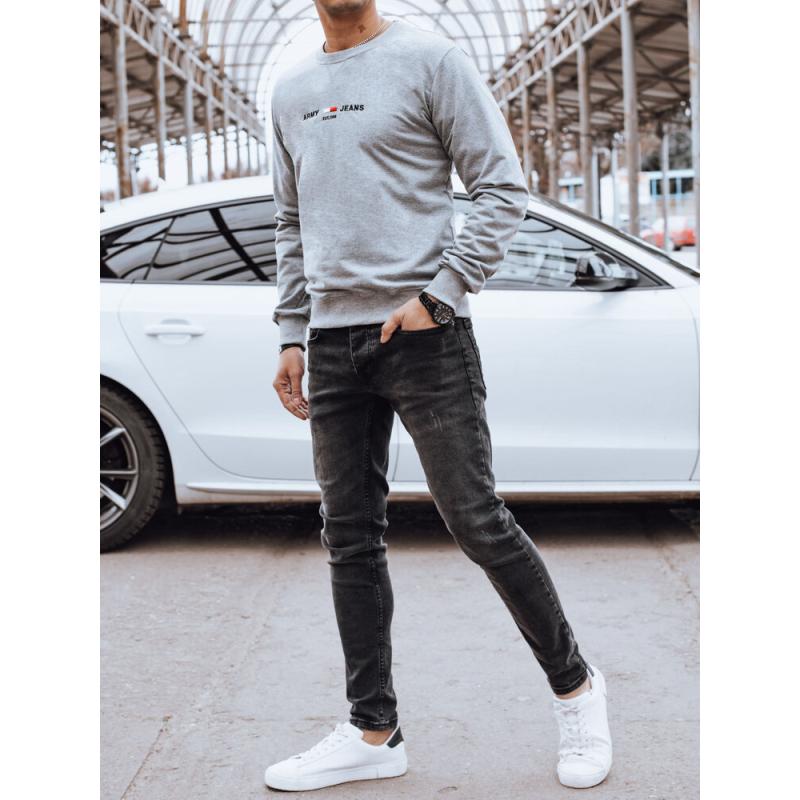 Férfi kapucnis pulóver MITA szürke