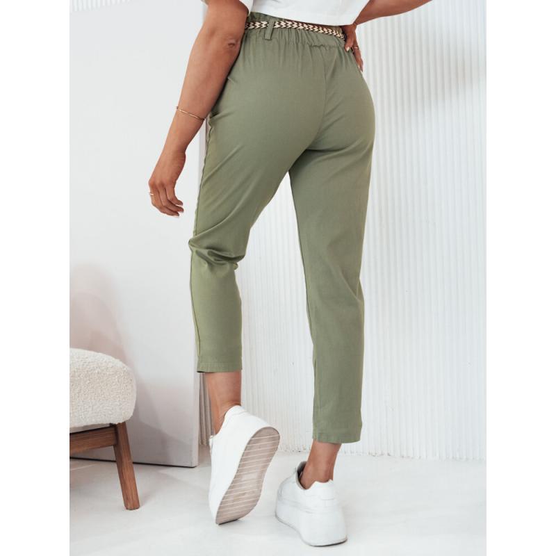 Dámské látkové kalhoty ERLON zelené