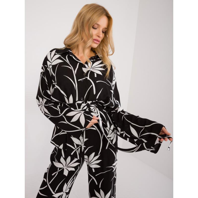 Dámský komplet s potiskem černobílý 