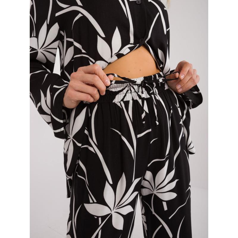 Dámský komplet s potiskem černobílý 