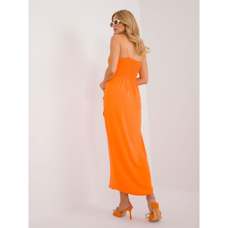 Dámské šaty se záhyby oranžové