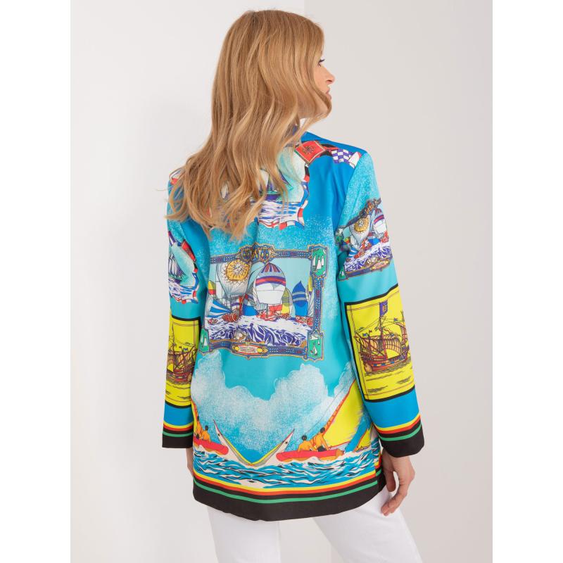 Dámské sako s potiskem modré 