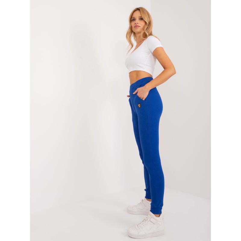 Női kobalt színű csíkos nadrág