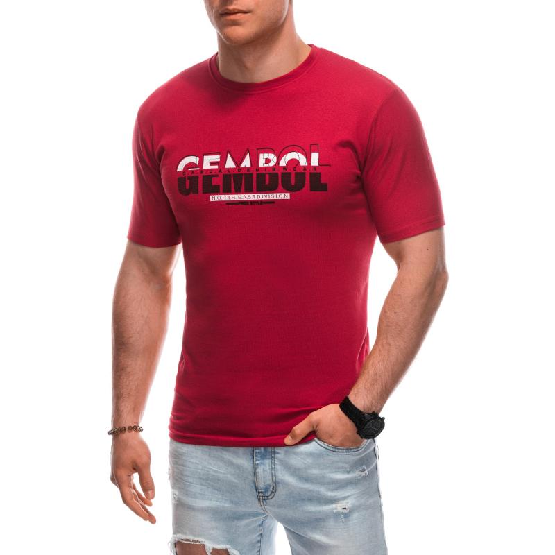 Pánske tričko s potlačou S1921 červené